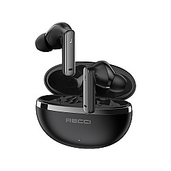 Recci REP-W88 Ασύρματα In-ear Ακουστικά Bluetooth με Θήκη Φόρτισης (Μαύρο)