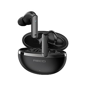 Recci REP-W88 Ασύρματα In-ear Ακουστικά Bluetooth με Θήκη Φόρτισης (Μαύρο)