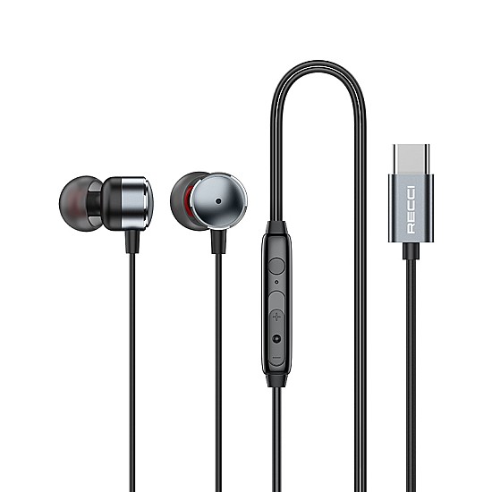 Recci REP-L38 In-ear Handsfree Ακουστικά με Βύσμα USB-C (Ασημί) Recci REP-L38 In-ear Handsfree Ακουστικά με Βύσμα USB-C (Ασημί)