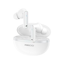 Recci REP-W88 Ασύρματα In-ear Ακουστικά Bluetooth με Θήκη Φόρτισης (Λευκό)