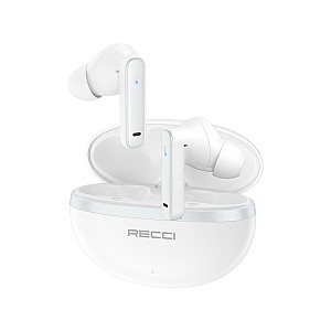 Recci REP-W88 Ασύρματα In-ear Ακουστικά Bluetooth με Θήκη Φόρτισης (Λευκό)