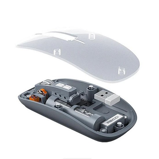 Recci RCS-M01 Ασύρματο Ποντίκι Space Capsule με Διαφανή Σχεδίαση