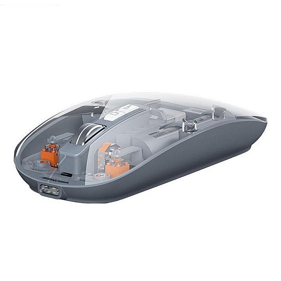Recci RCS-M01 Ασύρματο Ποντίκι Space Capsule με Διαφανή Σχεδίαση