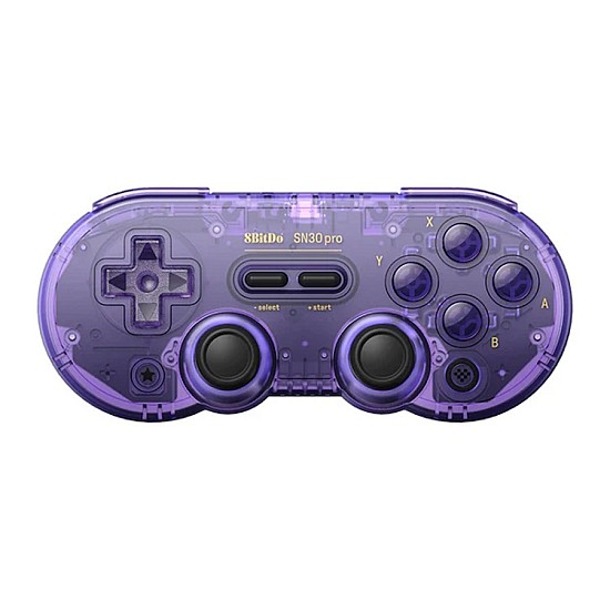 8BitDo SN30 Pro Special Edition Ασύρματο & Ενσύρματο Gamepad για PC / Android / Steam Deck / Raspberry Pi (Hall Effect) - Crystal Purple retro gaming χειριστήριο