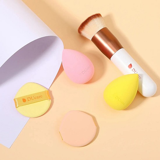 DUcare MZD06-5 Flawless Base Σετ Kabuki Πινέλου & Σφουγγαριών Μακιγιάζ (5τμχ) Σετ Μακιγιάζ