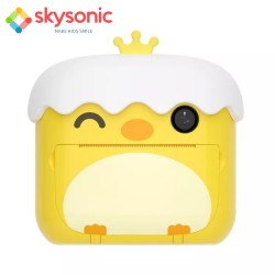 Skysonic Instant Kids Camera Lite με θερμικό εκτυπωτή και εφαρμογή WiFi (Κίτρινο Καναρινάκι)