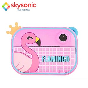 Skysonic Instant Kids Camera με θερμικό εκτυπωτή και εφαρμογή WiFi (Ροζ Φλαμίνγκο)