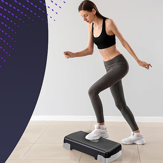 COOWOO Step Γυμναστικής 45cm Αντιολισθητικό για Aerobic & Pilates Step Γυμναστικής