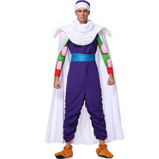 Ανδρική Στολή Dragon Ball Piccolo (Alice Party 19861) (Μανδύας, Ολόσωμη Φόρμα, Καπέλο, Κασκόλ, Γκέτες) Αποκριάτικη Στολή Dragon Ball