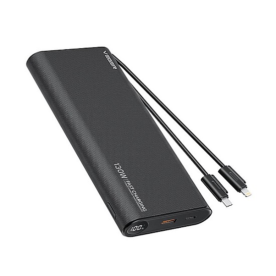 Veger TC130 Power Bank 25000mAh 130W με Θύρα USB-A και Θύρα USB-C Power Delivery