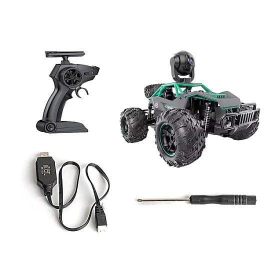 ToySky Sprint R/C Τηλεκατευθυνόμενο Off-Road Αυτοκίνητο 1:14 με Κάμερα HD 720P WiFi 30KM/H (Green-Gray)