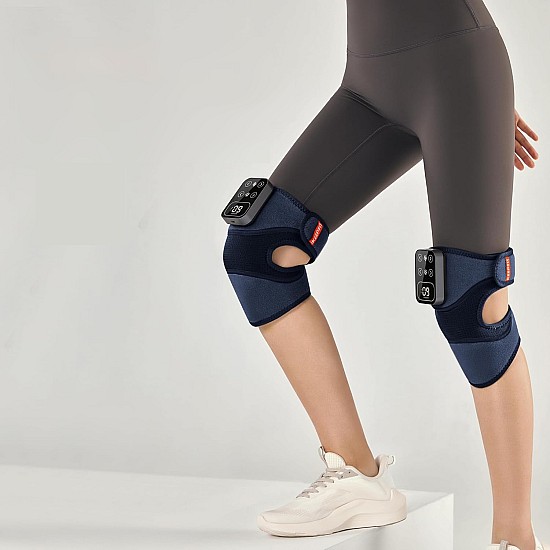 iKeepFit Ηλεκτρική Θερμαινόμενη Μυοχαλαρωτική Συσκευή Μασάζ 7 Watt με Δόνηση για Γόνατο/Ώμο/Αγκώνα Μπλε (KPF-knee09) Θερμαινόμενη συσκευή μασάζ γονάτου
