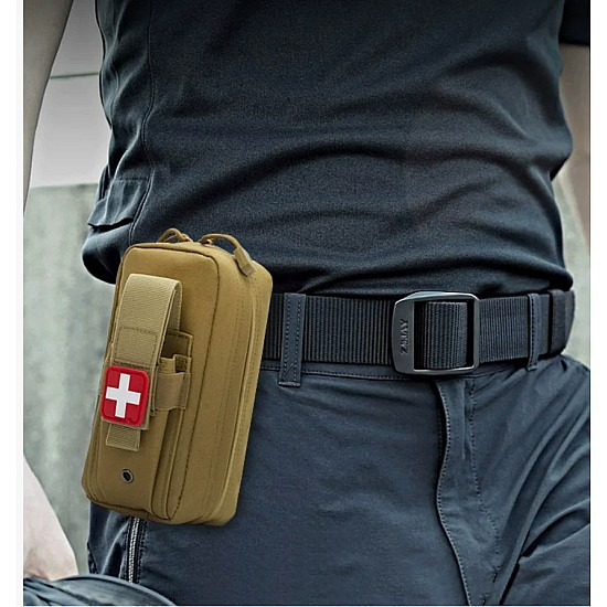 HoneybeeLY DFS0321 Molle IFAK Θήκη Πρώτων Βοηθειών Rip-Away (Outdoor/ Camping/ Survival/ Tactical) (Pouch Only) Khaki Θήκη για Πρώτες Βοήθειες