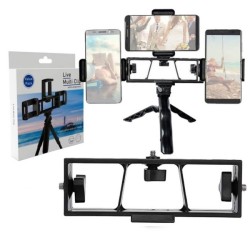 Τρίποδας με Τριπλή Βάση Κάμερας/Smartphone/Φλας Περιστροφής 360°