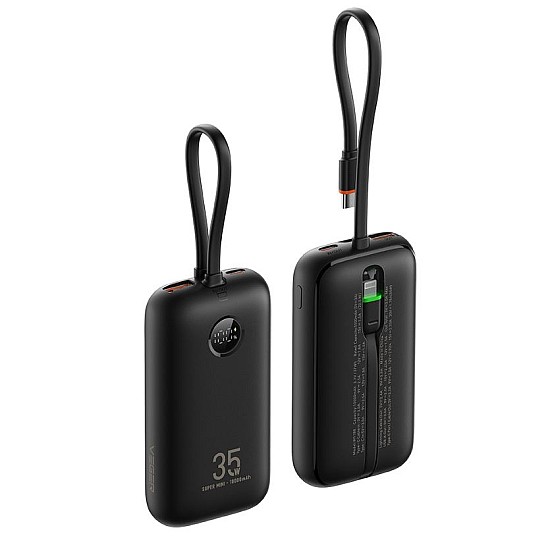 VEGER K1 Powerbank 10.000mAh 35W PD με Ψηφιακή Οθόνη (Μαύρο)