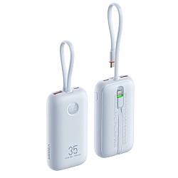 VEGER K1 Powerbank 10.000mAh 35W PD με Ψηφιακή Οθόνη (Μπλε)