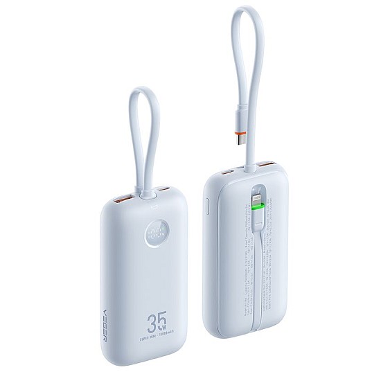 VEGER K1 Powerbank 10.000mAh 35W PD με Ψηφιακή Οθόνη (Μπλε)