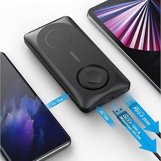 VEGER W1156 MagMulti Ασύρματο Powerbank MagSafe 10.000mAh