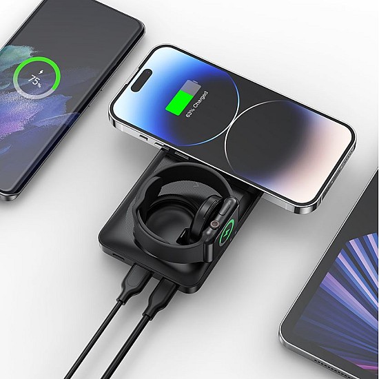 VEGER W1156 MagMulti Ασύρματο Powerbank MagSafe 10.000mAh