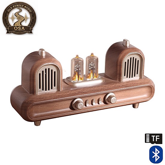 Old Street Audio Vintage Ηχείο με Bluetooth Ξύλινο (10W/Μπαταρία 1800mAh/Bluetooth 5.4/FM Radio/USB/TF/AUX/TWS) Vintage Ηχείο με Bluetooth