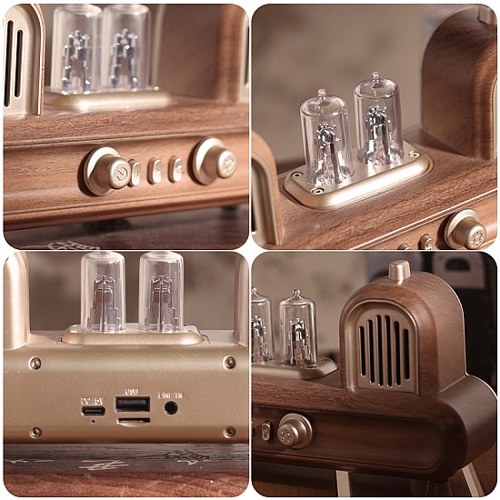 Old Street Audio Vintage Ηχείο με Bluetooth Ξύλινο (10W/Μπαταρία 1800mAh/Bluetooth 5.4/FM Radio/USB/TF/AUX/TWS) Vintage Ηχείο με Bluetooth