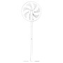 Xiaomi Mijia Smart Standing Fan Pro Slim Ανεμιστήρας Ορθοστάτης 15W με Τηλεχειριστήριο & App Control Λευκός