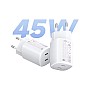 Xiaomi Φορτιστής με 2xUSB-C 45W Power Delivery Λευκός (BHR087OEU)