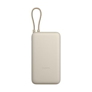 Xiaomi Power Bank 20000mAh 33W με Ενσωματωμένο Καλώδιο USB-C και Θύρες USB-A/USB-C Tan (BHR8851GL)