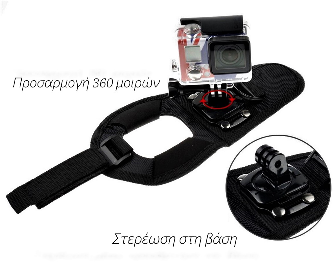 ιμάντας καρπού 360° για action camera RuigPro GP201 σχεδιασμός ιμάντας καρπού 360° για action camera RuigPro GP201 σχεδιασμός