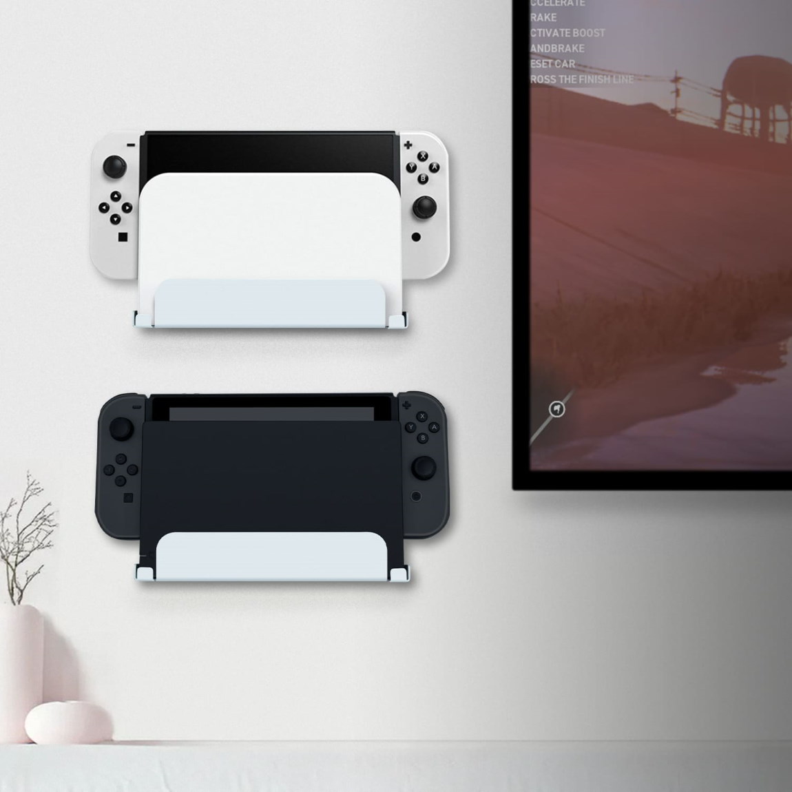 βάση τοίχου για Nintendo Switch/OLED για οργάνωση του gaming εξοπλισμού βάση τοίχου για Nintendo Switch/OLED για οργάνωση του gaming εξοπλισμού