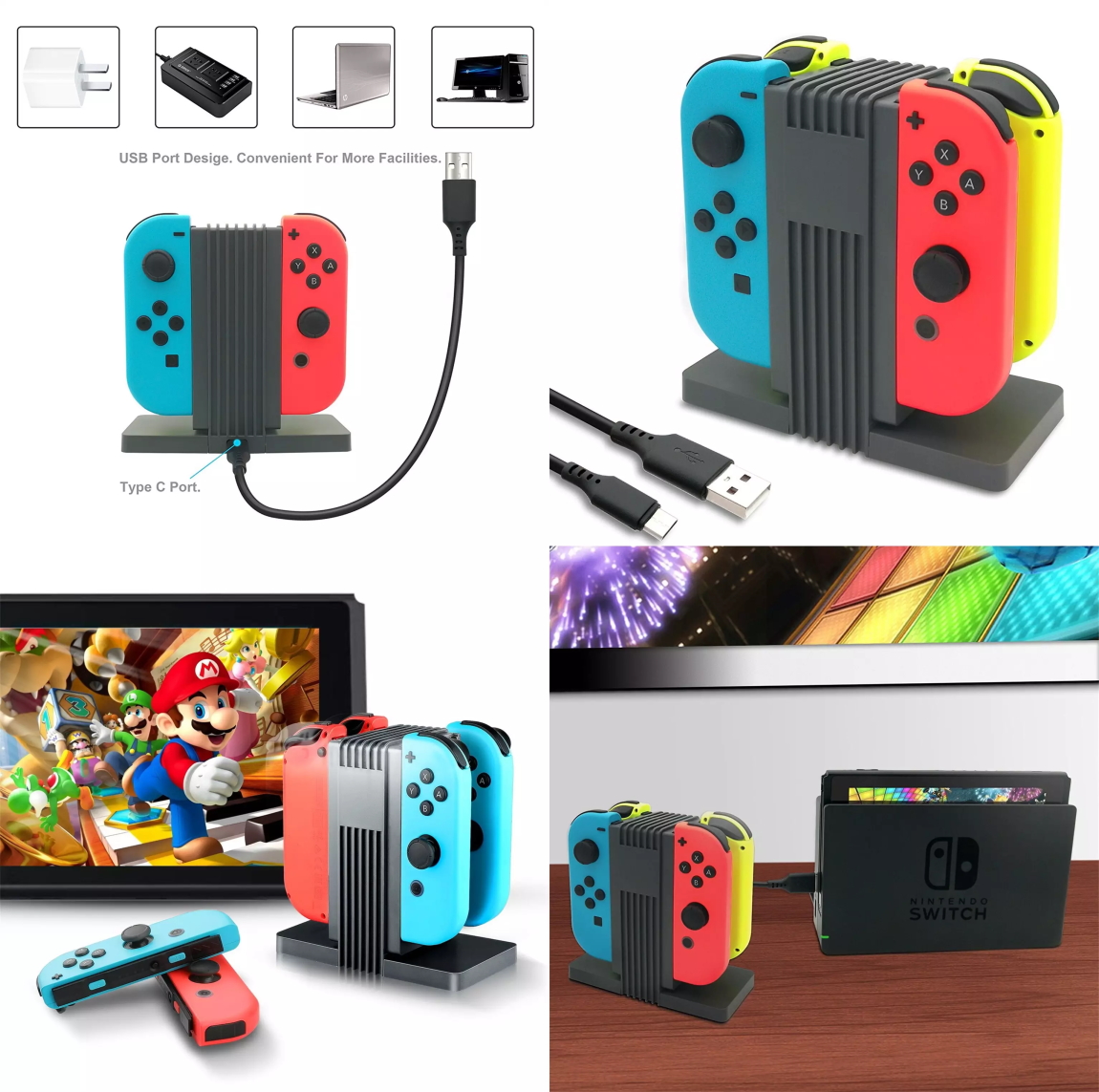 dock φόρτισης 4 Joy-Con JYS NS112