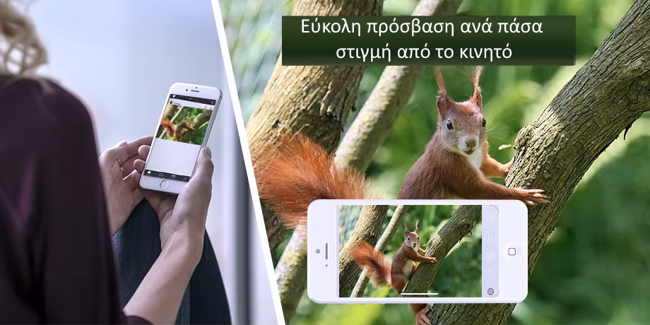 ασύρματη κάμερα με κάρτα sim και ηλιακό πάνελ