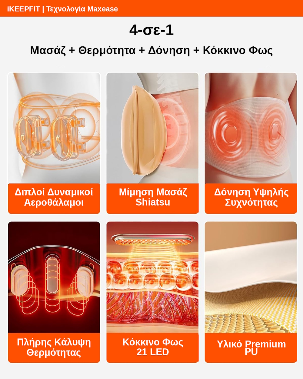 Ασύρματη συσκευή μασάζ μέσης