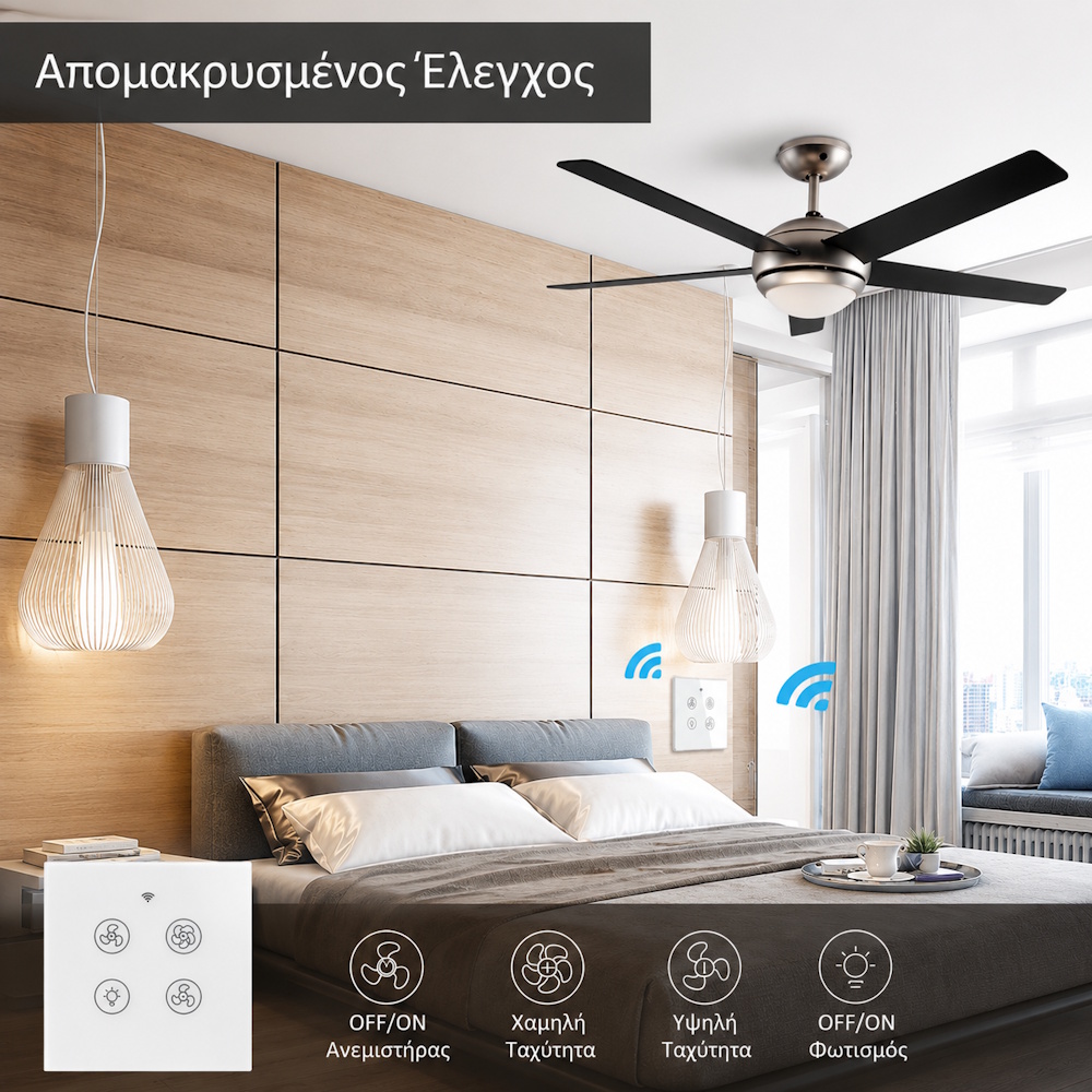 Διακόπτης ανεμιστήρα οροφής με wifi