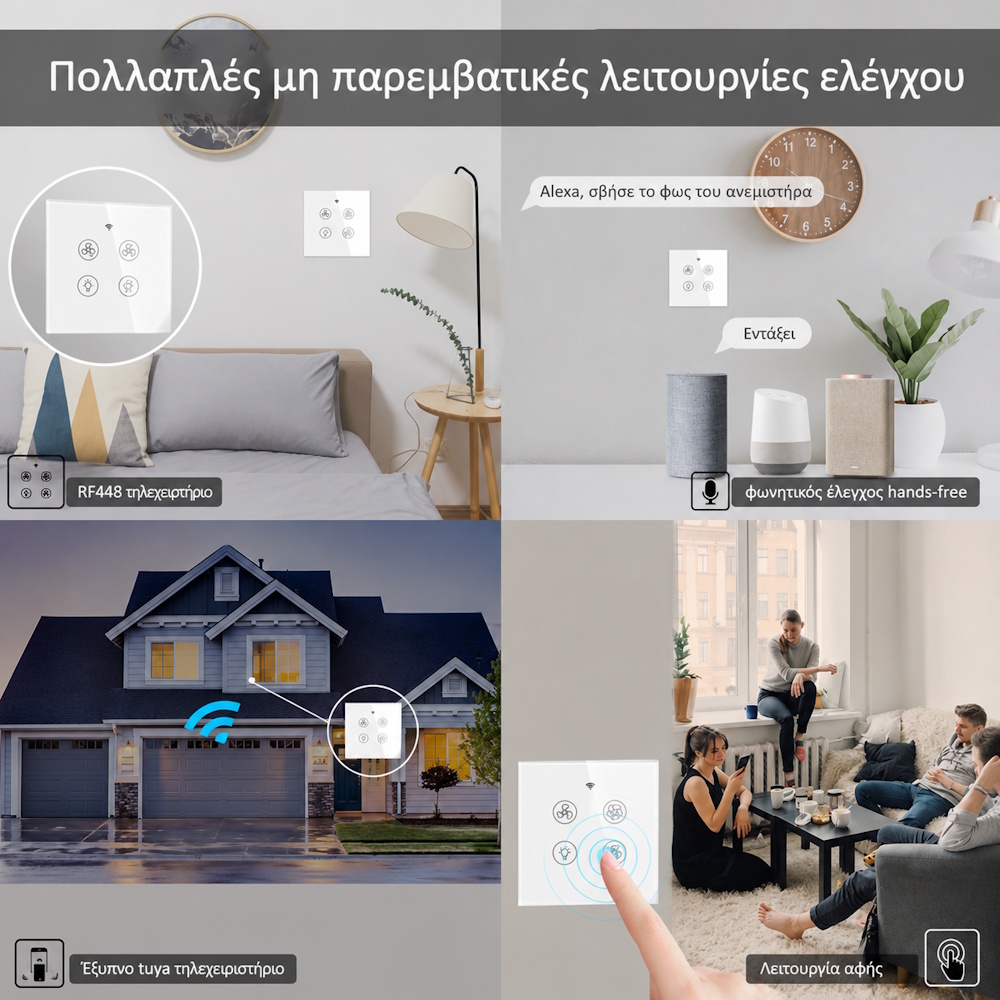 Διακόπτης ανεμιστήρα οροφής με wifi