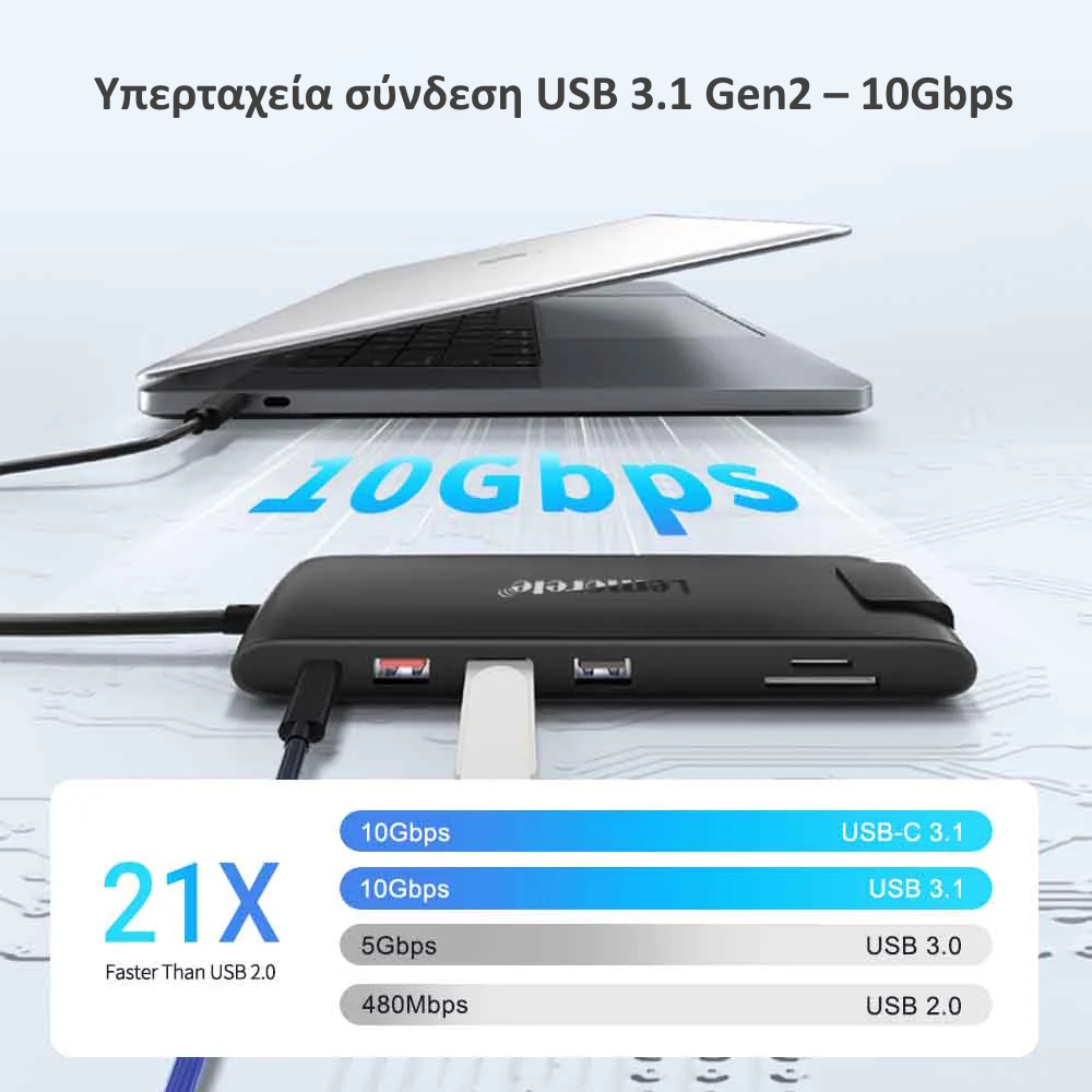 Docking station 3 οθονών Lemorele