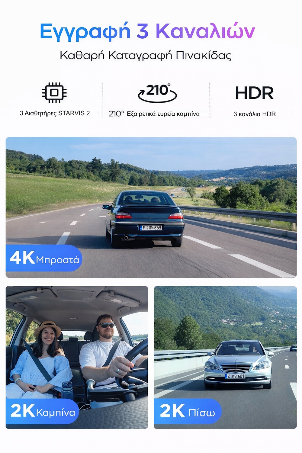 Κάμερα αυτοκινήτου 4K με WiFi 