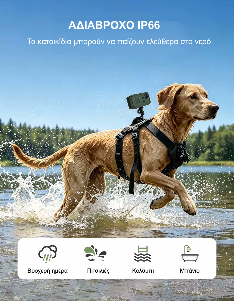 Κάμερα για Κατοικίδια με GPS