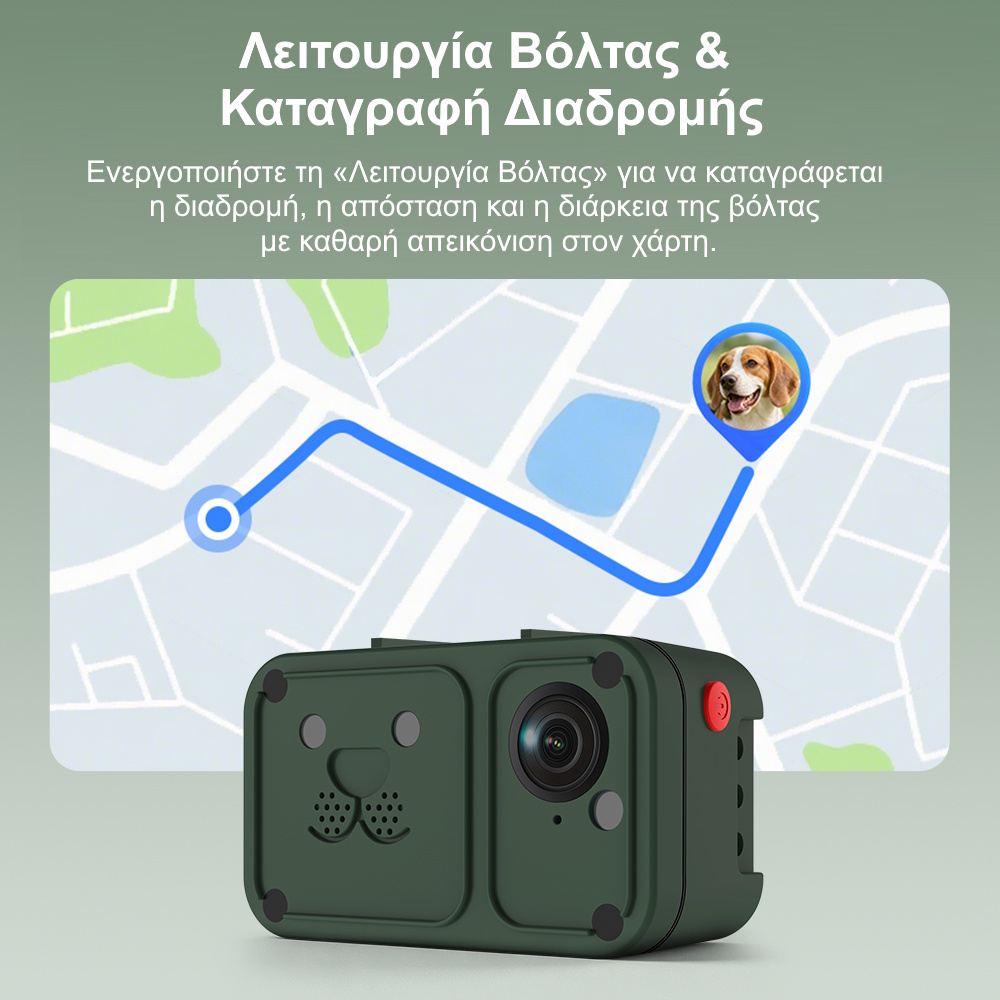 Κάμερα για Κατοικίδια με GPS