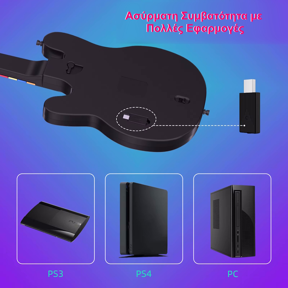 κιθάρα για Guitar Hero, Rock Band, Clone Hero & Fortnite Festival 