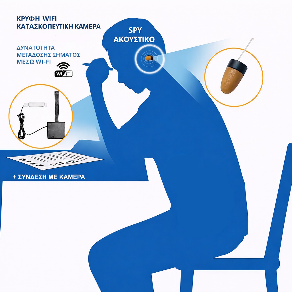  κρυφό ακουστικό ψείρα με κάμερα