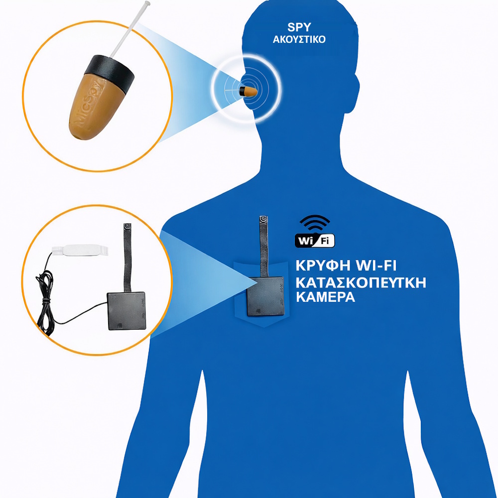  κρυφό ακουστικό ψείρα με κάμερα