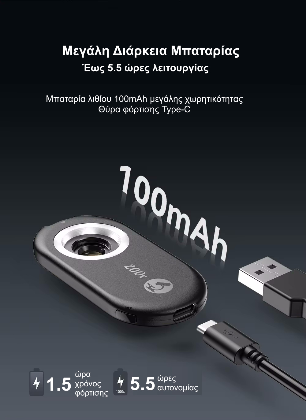 Μικροσκόπιο 200x για κινητό