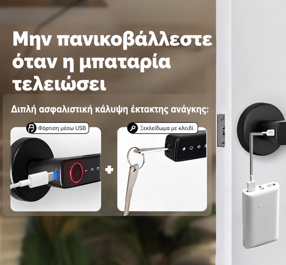 Smart door lock με δακτυλικό αποτύπωμα