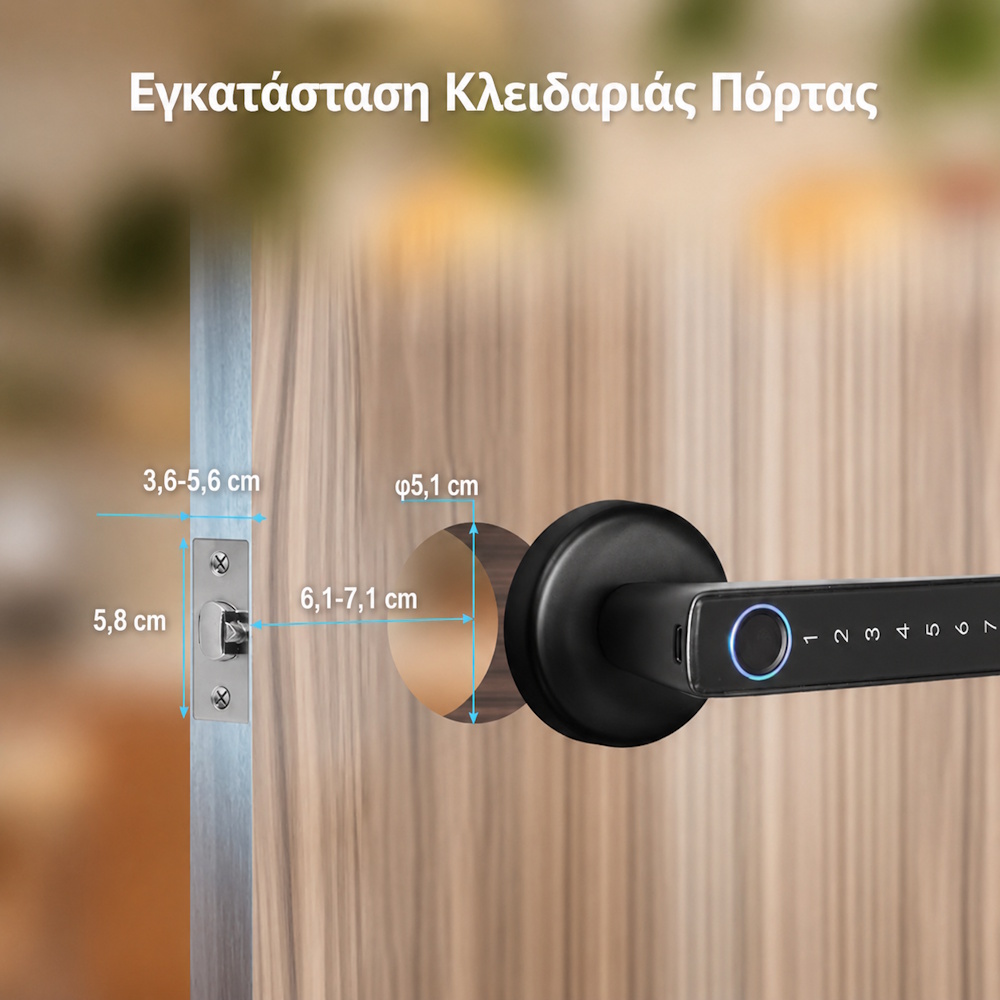 Smart door lock με δακτυλικό αποτύπωμα