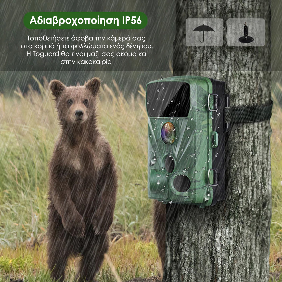Κάμερα Toguard H70A για κυνηγούς και μελισσοκόμους με αδιαβροχοποίηση IP56