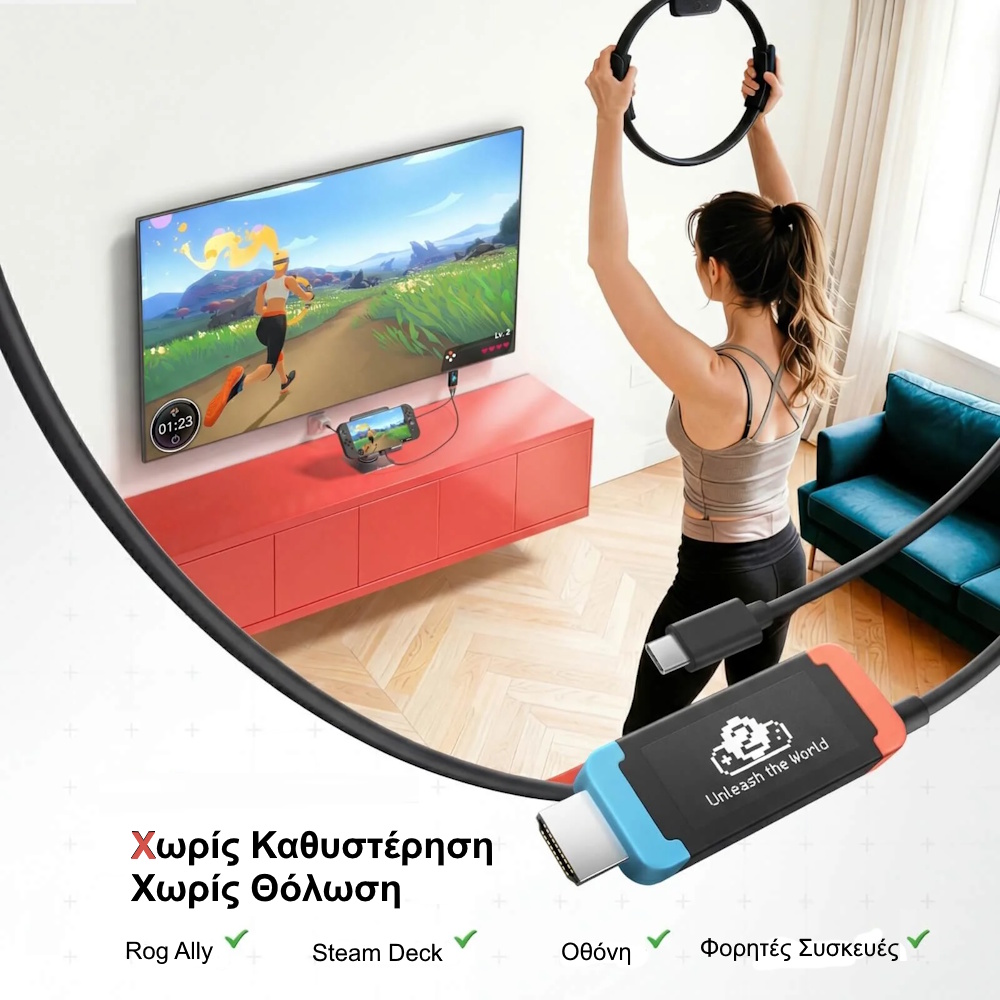 Usb c σε hdmi για nintendo switch 4k