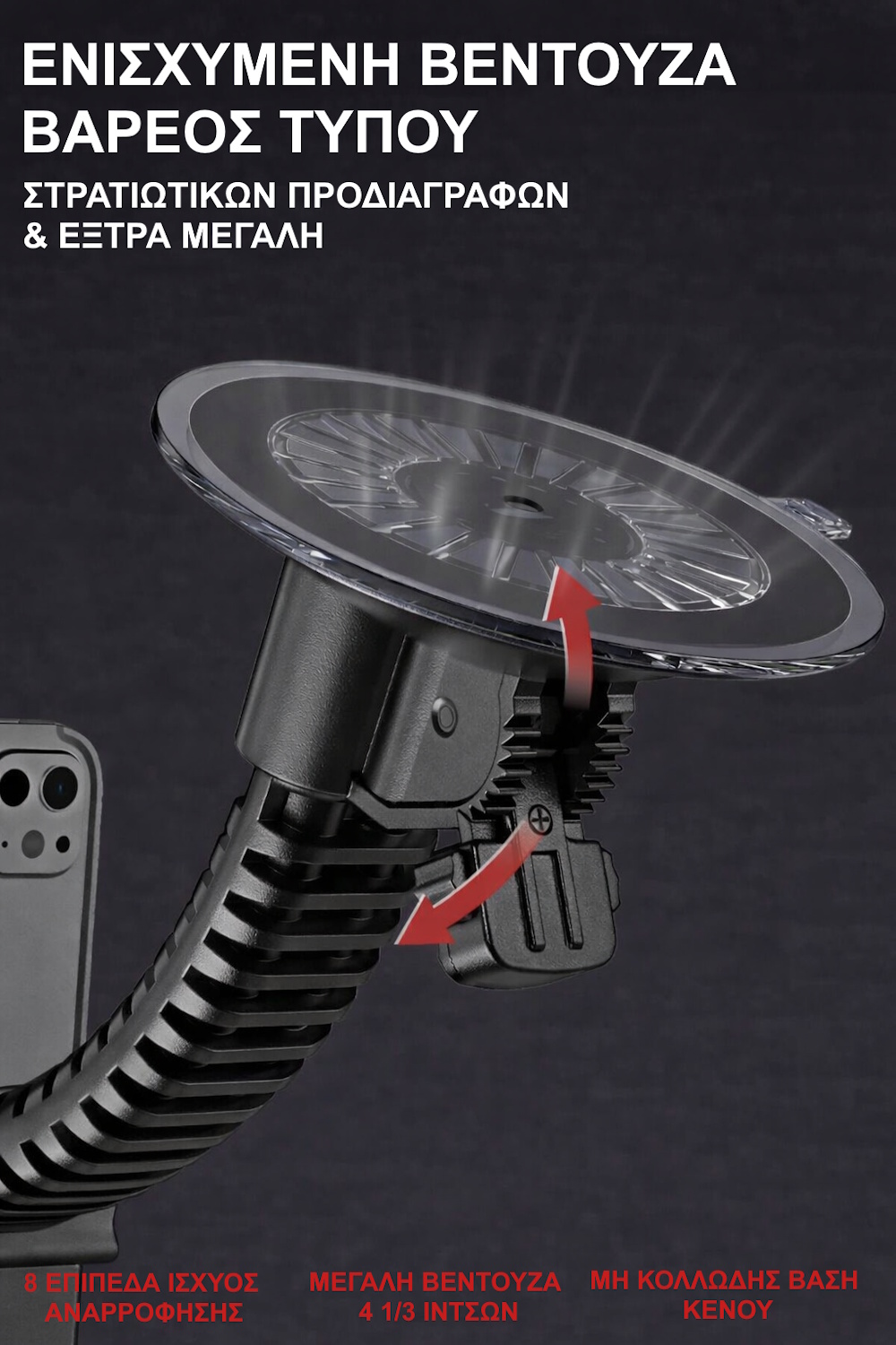 Βάση tablet για αυτοκίνητο heavy duty