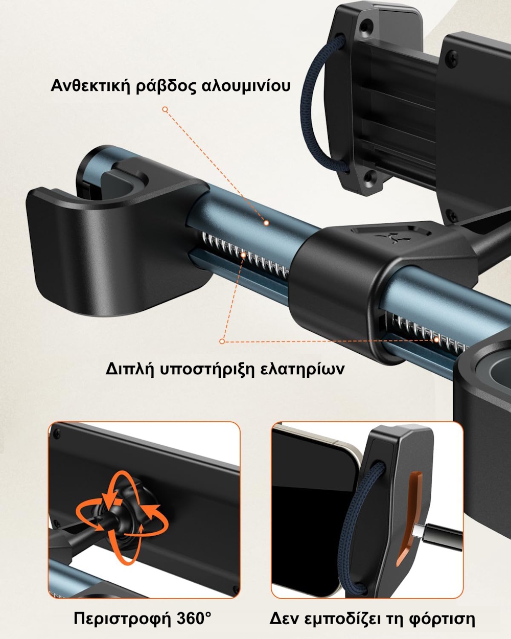 βάση tablet για πίσω κάθισμα αυτοκινήτου